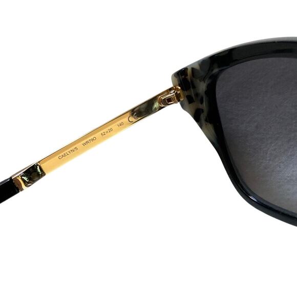 Kate Spade Caelyns Square Cat Eye Sunglasses Gold Frame Blue Gradient With Case - Picture 8 of 9